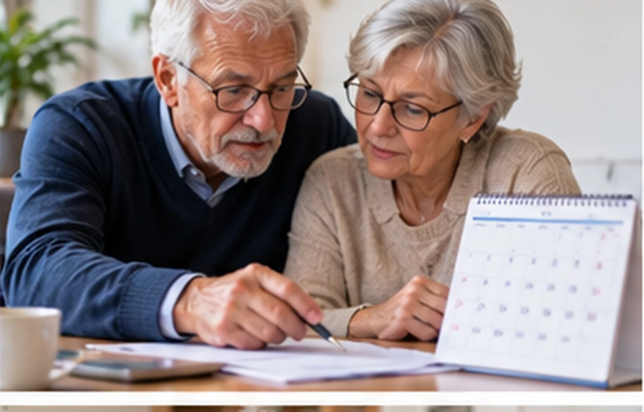Calendrier et calculatrice posés sur un devis de rente viagère