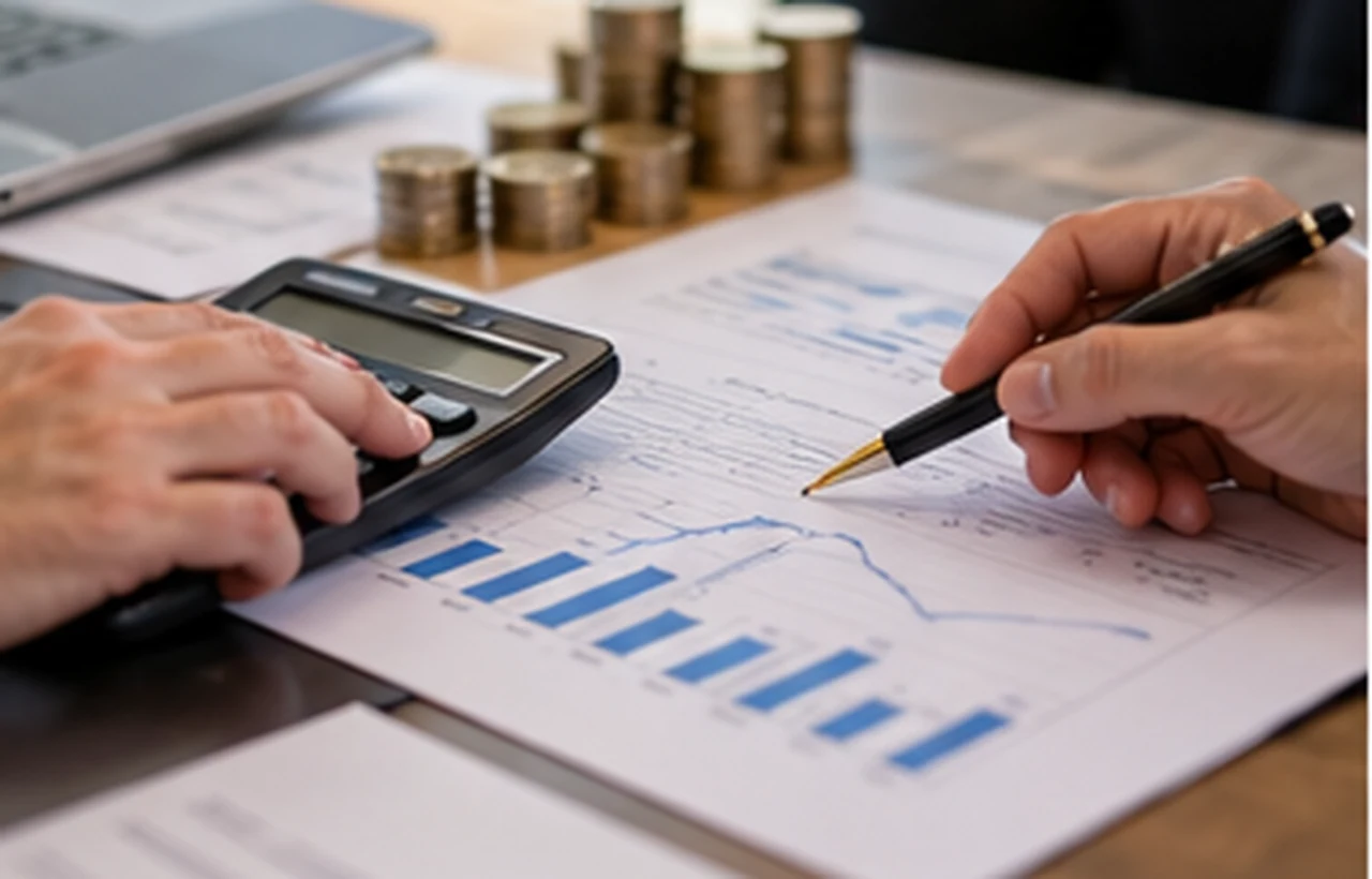 Conseiller expliquant une grille de taux de conversion de capital en rente