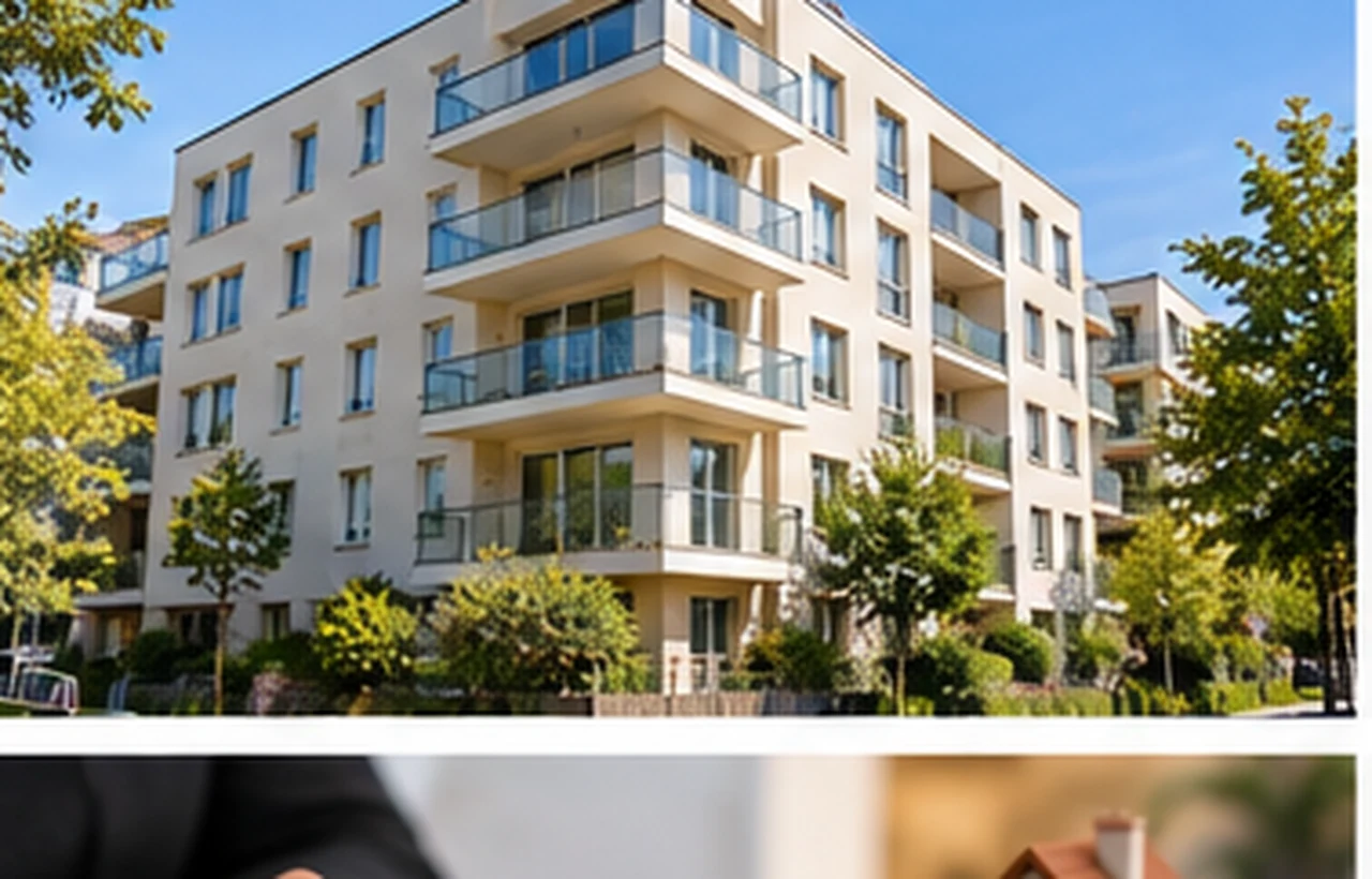 Petit immeuble locatif avec boîtes aux lettres dans un quartier de Villeurbanne